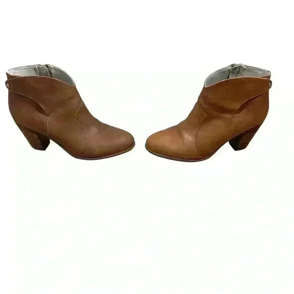 Boden Harper Camel Ankle Zip Booties boots - Picture 6 of 9